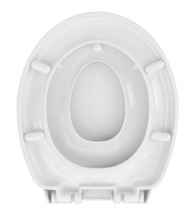 PEBSHOP Toilettensitz Oval – 37 X 47 Cm, Weiß, Aus Kunststoff, Manuell Zu öffnen